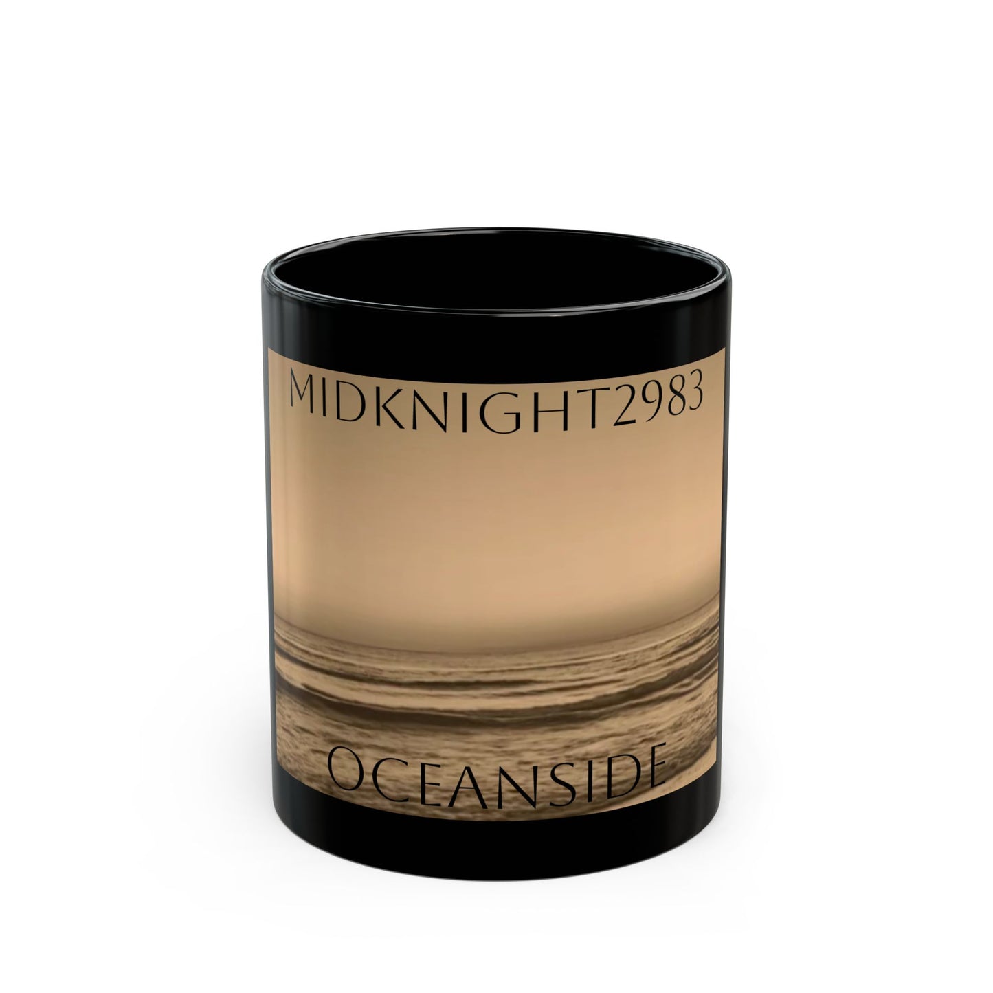 Oceanside- Black Mug (11oz, 15oz)