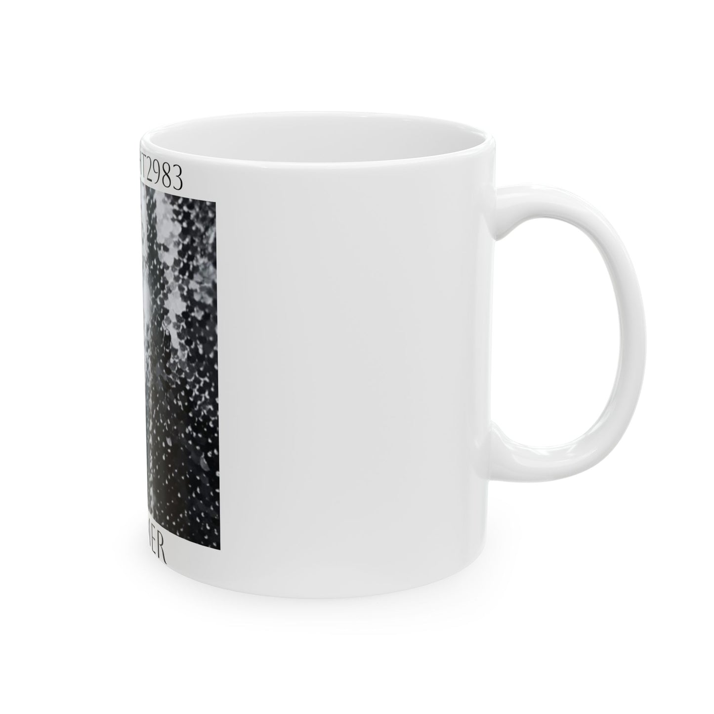 Glimmer- White Ceramic Mug, (11oz, 15oz)