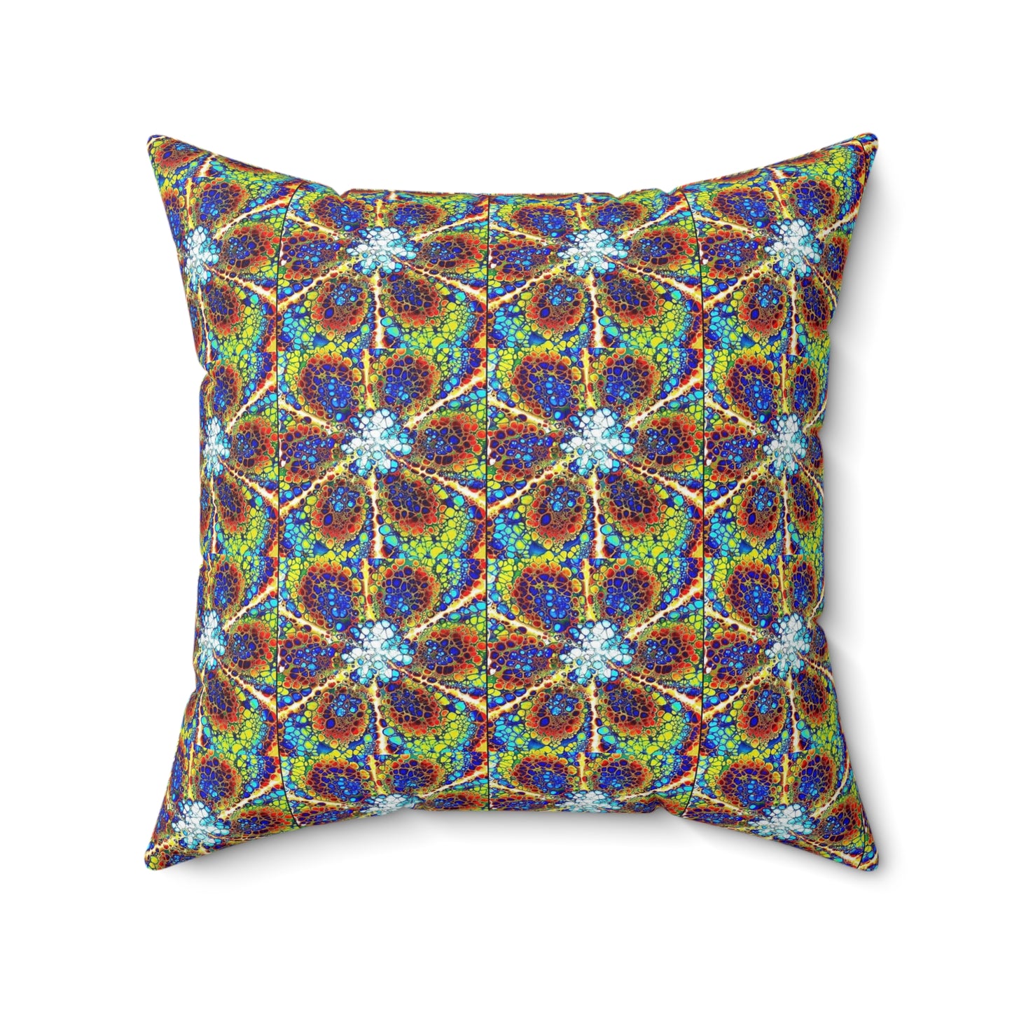 Kaleidoscope Sky- Spun Polyester Square Pillow