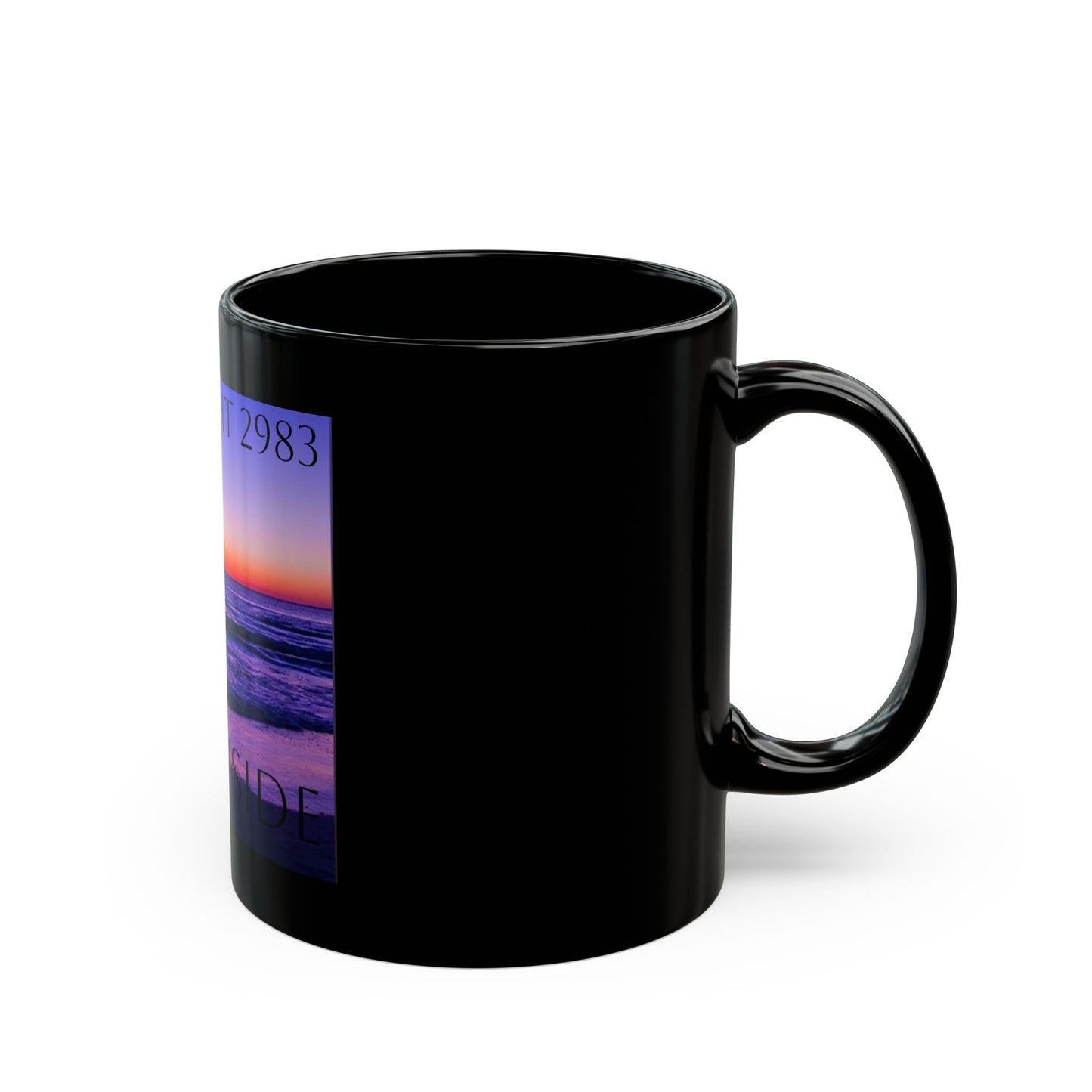 Oceanside- Black Mug (11oz, 15oz)