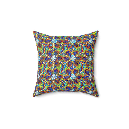 Kaleidoscope Sky- Spun Polyester Square Pillow