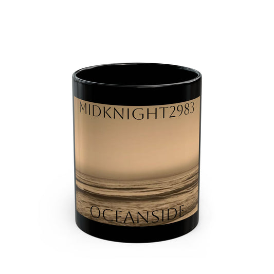 Oceanside- Black Mug (11oz, 15oz)
