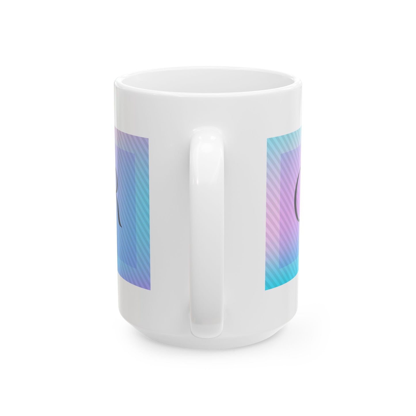 Glimmer (Abstract Web Banner) White Ceramic Mug, (11oz, 15oz)