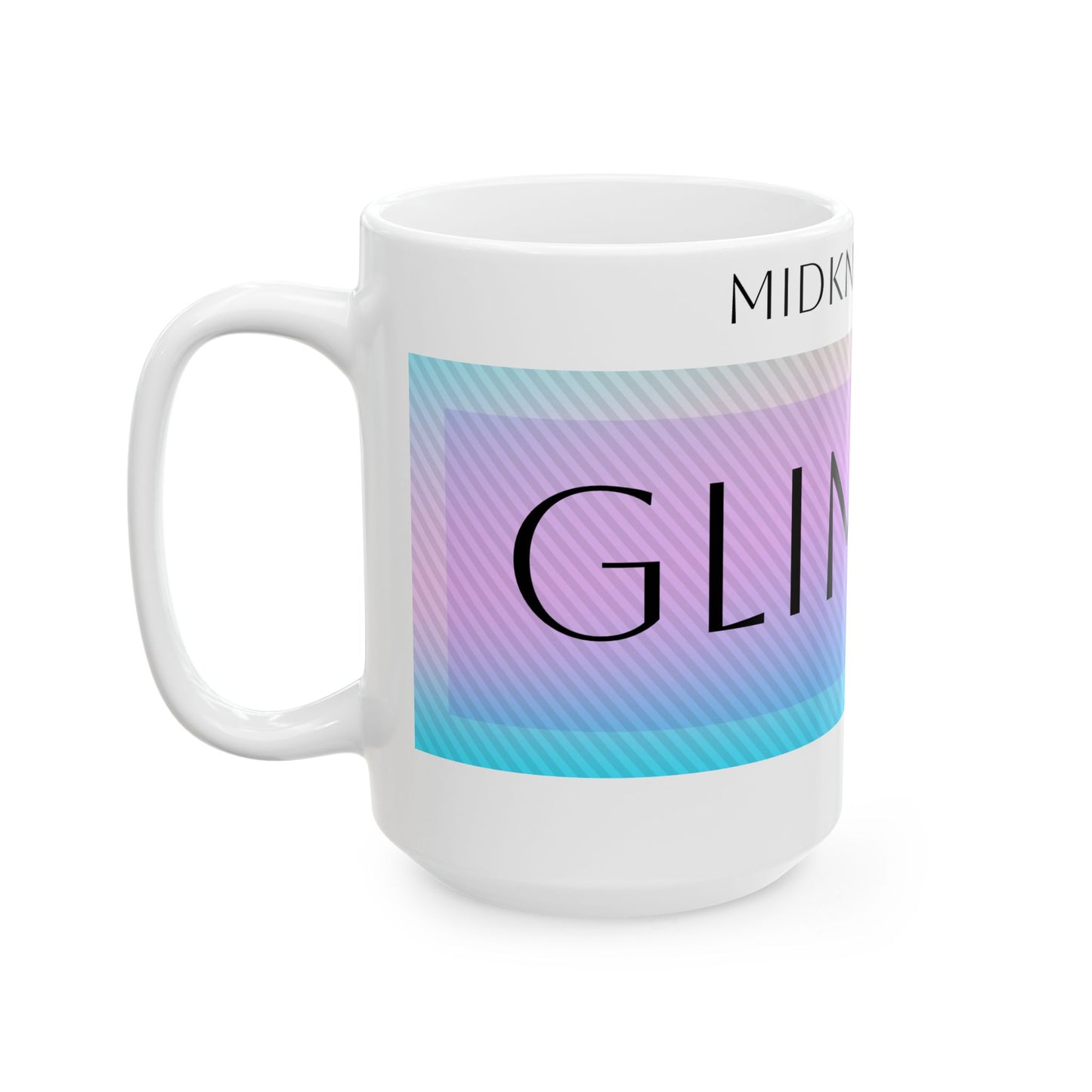 Glimmer (Abstract Web Banner) White Ceramic Mug, (11oz, 15oz)
