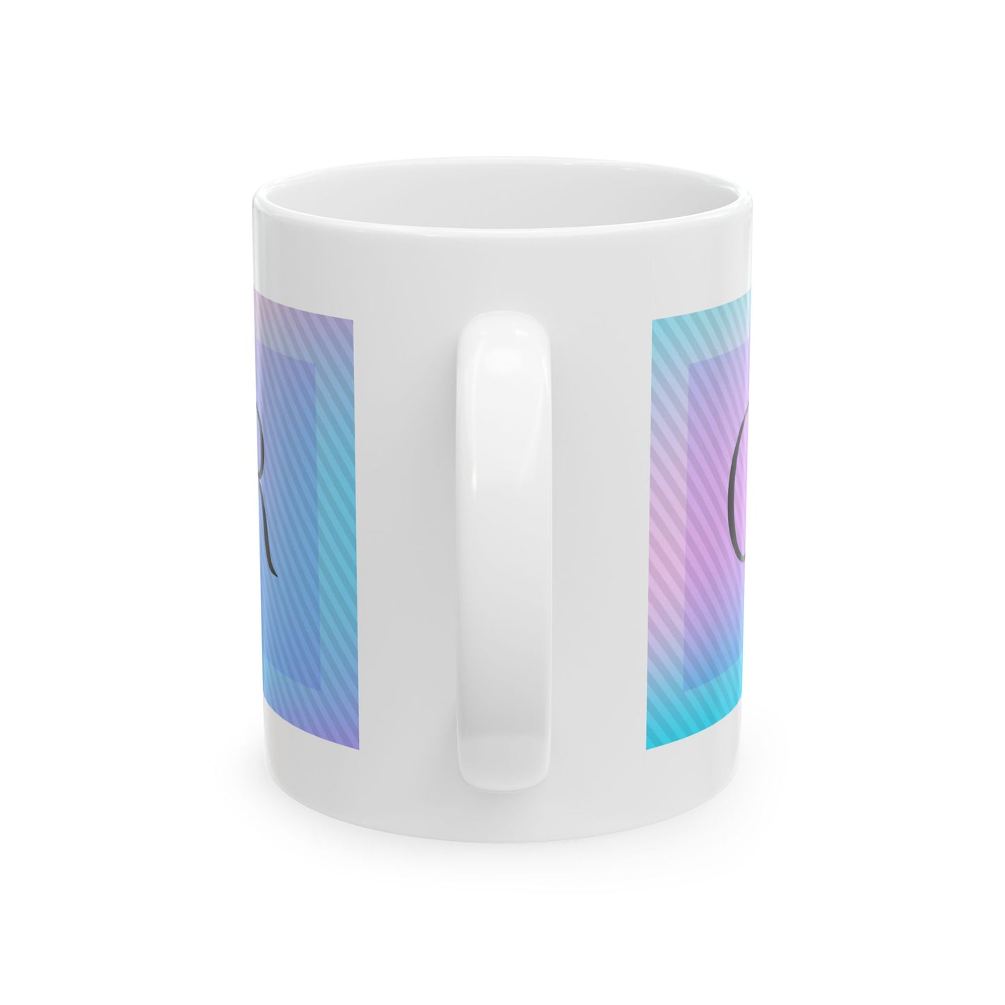 Glimmer (Abstract Web Banner) White Ceramic Mug, (11oz, 15oz)
